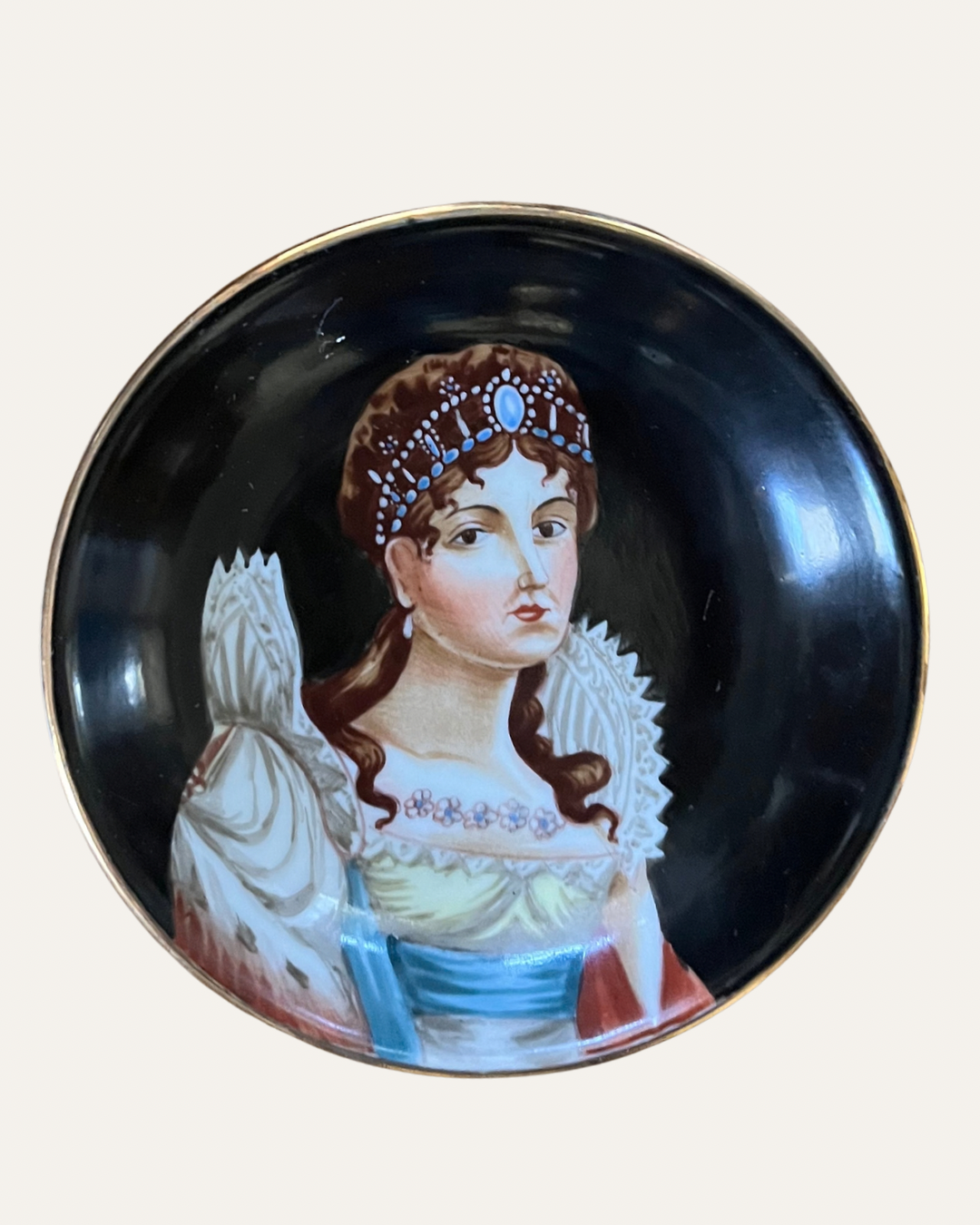 Set of Eight Richard Ginori Hand-Painted Italian Portrait Mini Plates | Historical Figures