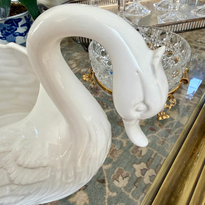 Stunning Swan  centerpiece planter decor made in Portugal 13 x 8 x 7