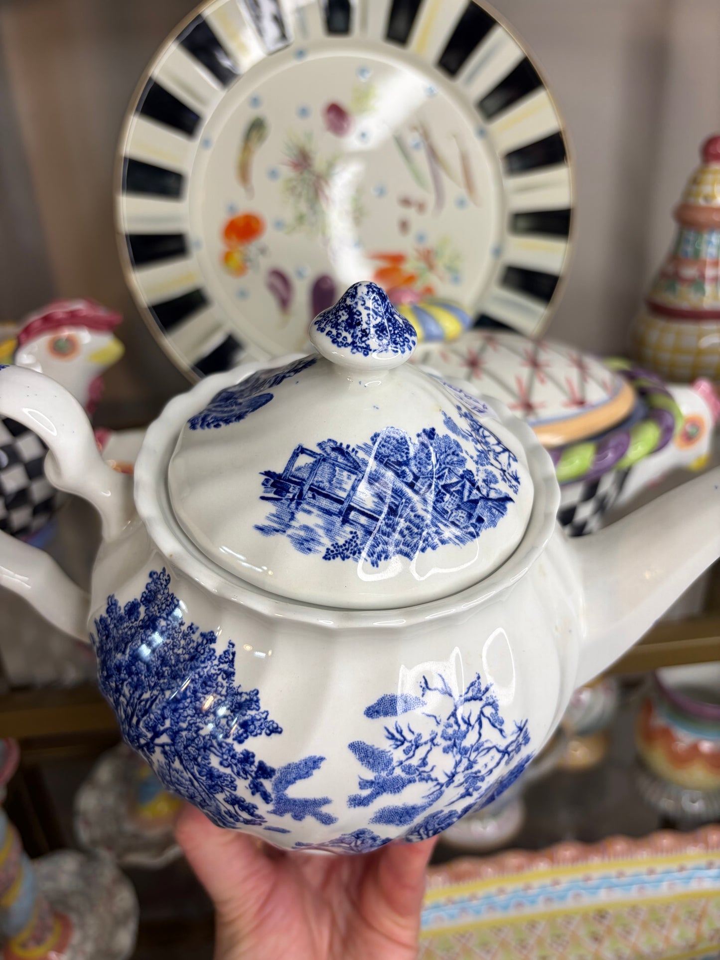 Lovely Johnson Bros. Cotswold Blue teapot!