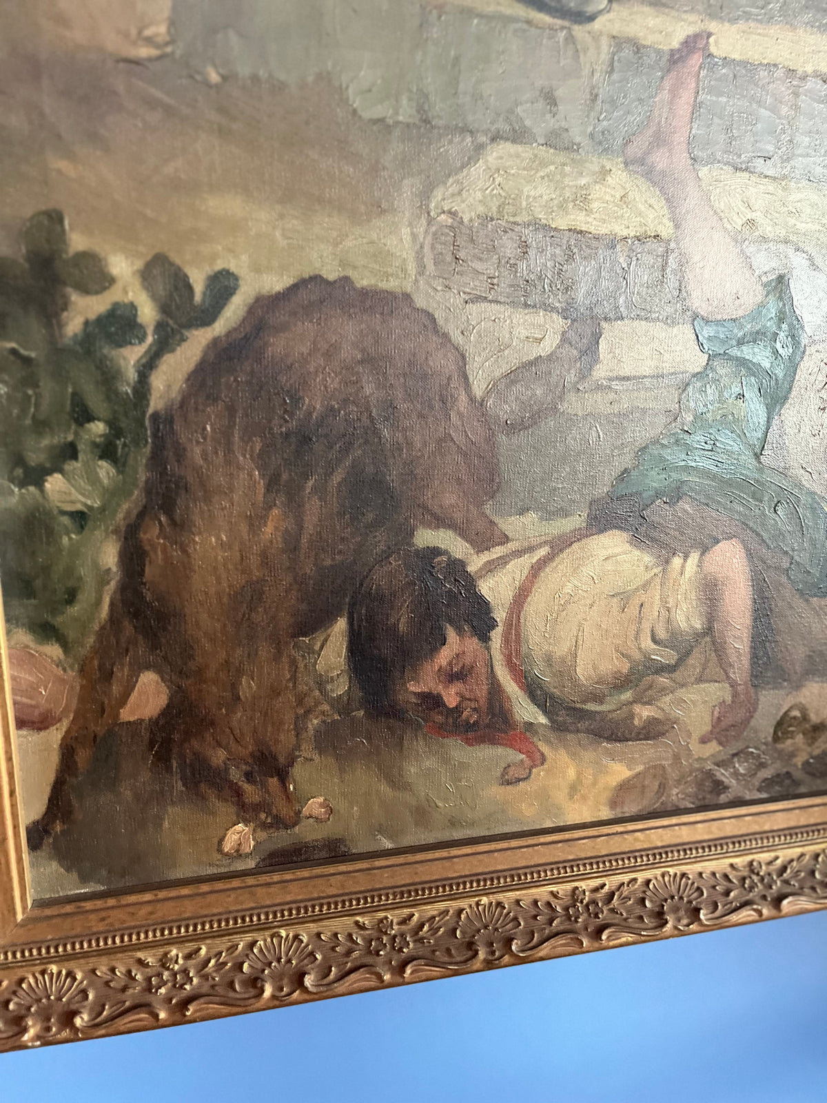 Fabulous Original Genre Oil Painting After Toby E. Rosenthal – He Who Laughs Last, Laughs Best – Dated 1942/Signed G. F. Brand