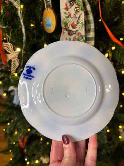 Gorgeous Flow Blue Johnson Bros. holland pattern plates pair!