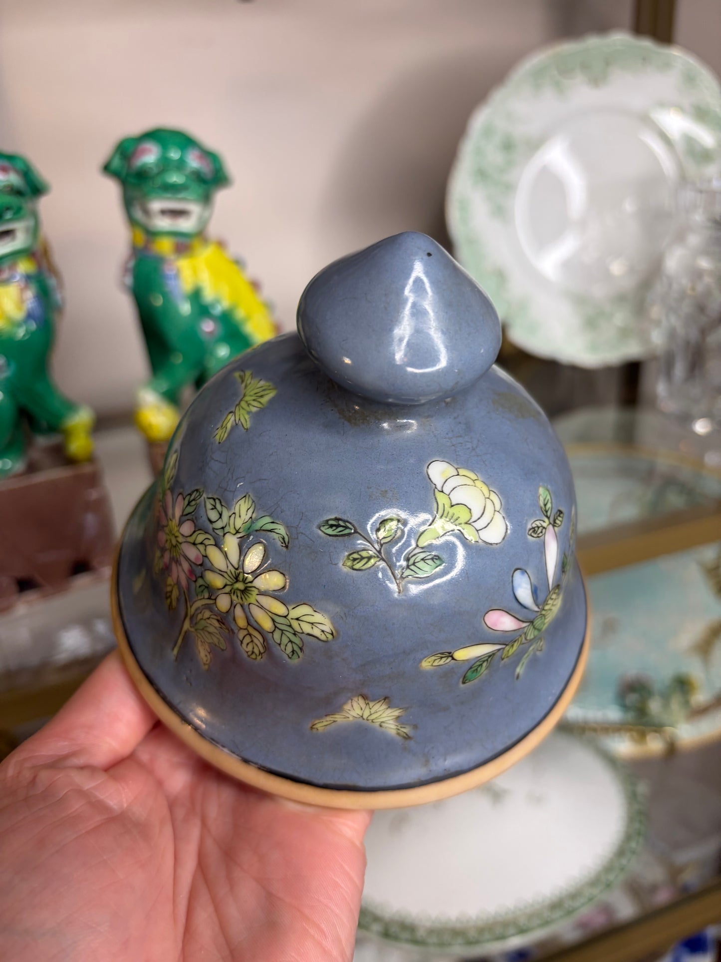 Lovely bird and floral lidded ginger jar!