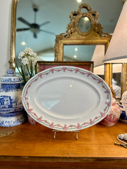 Antique John Maddock & Sons Ironstone Platter, c. 1896–1920