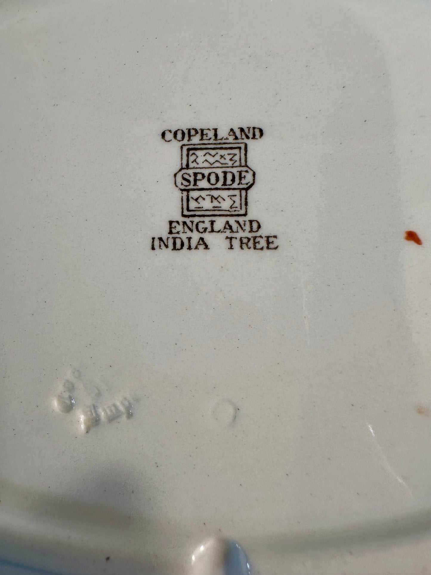 Beautiful Vintage Copeland Spode “India Tree” Oval Vegetable Bowl – Rust Orange, 9”
