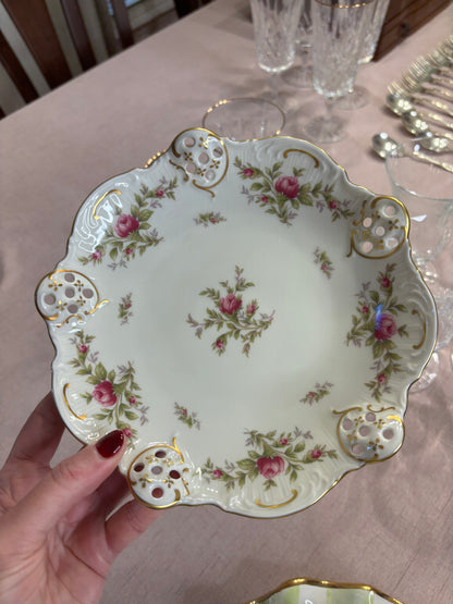 Beautiful Rosenthal Classic Rose pierced bon bon dish or shallow bowl!