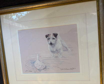 Sweetest Dog and duck signed, numbered, and framed print!