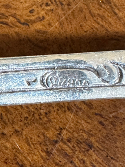 Antique German 800 Silver Rose-Handled Pastry Server, Hallmarked Early 20th Century