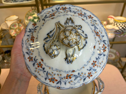 Stunning antique Minton Fuchsia lidded large tureen!