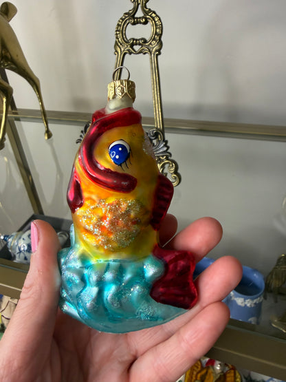 Vintage Radko Splash fish ornament!