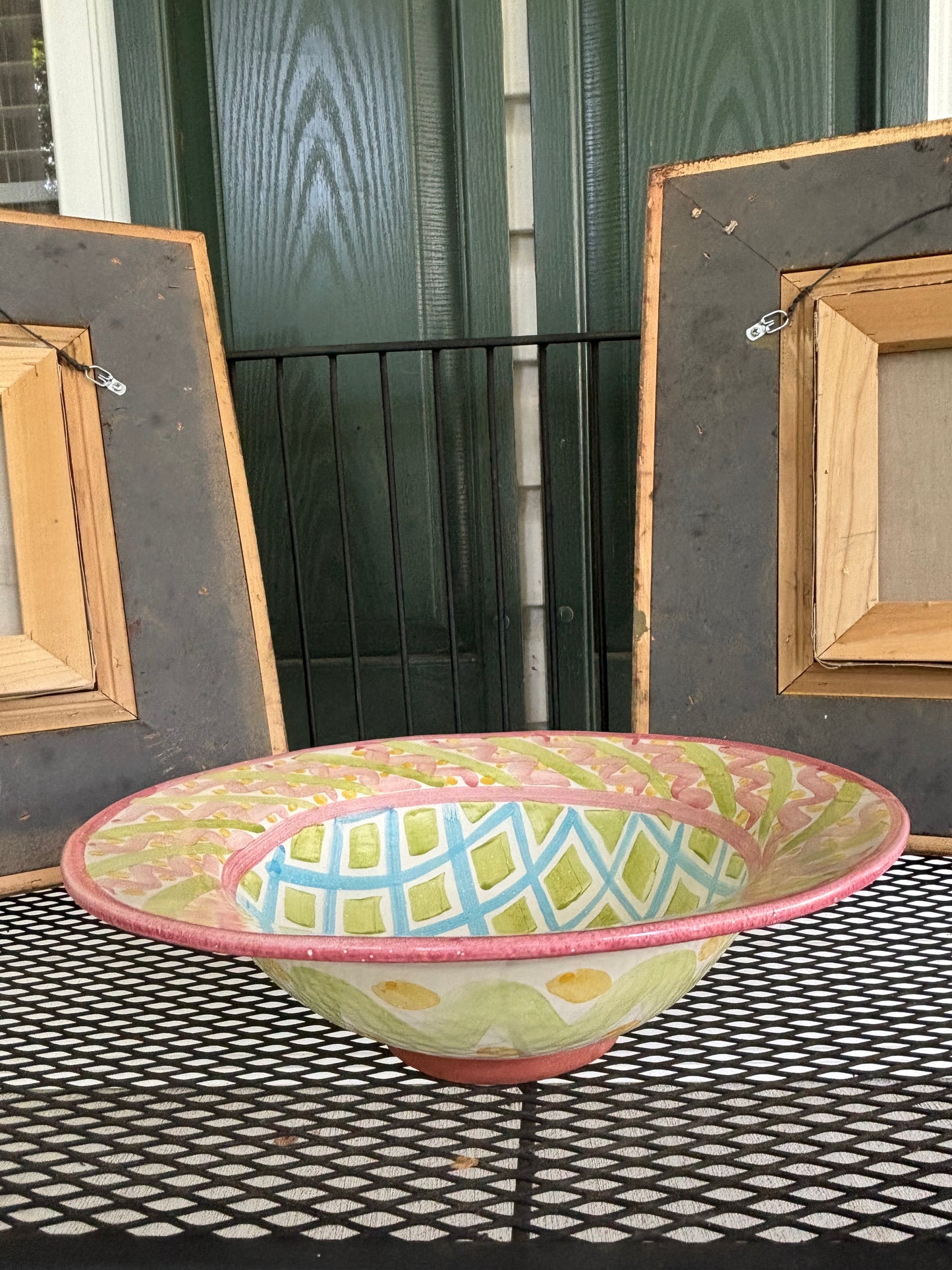 Vintage 1983 Mackenzie Childs extra large bowl!