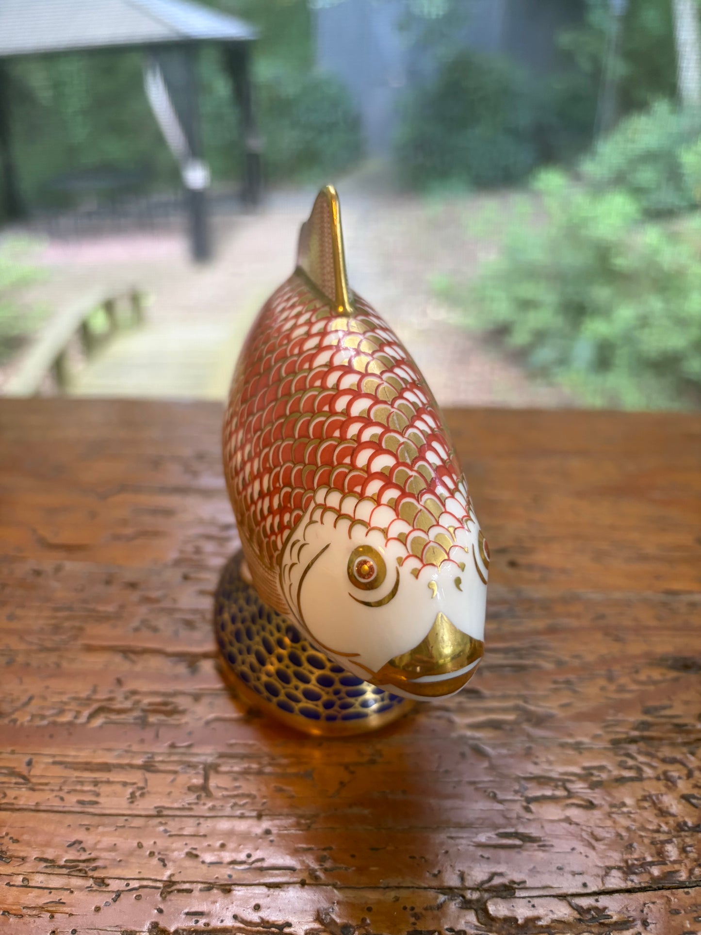 Gorgeous Royal Crown Derby Imari Golden Carp fish!