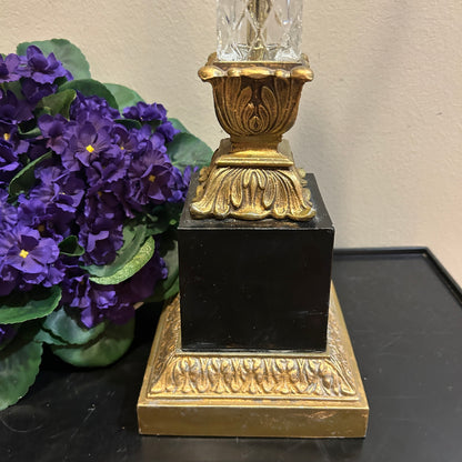 Rare Vintage Designer STIFFEL style aged in ebony Brass Heirloom Palm Lamps