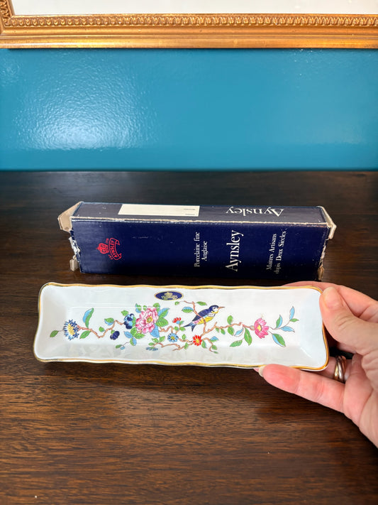 WCCR Charitable Item #130 | Aynsley “Pembroke” Fine Bone China Trinket Tray with Box