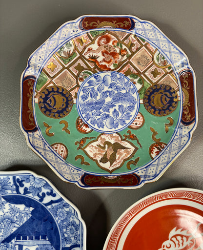 Reserved! Andrea by Sadek blue and white trinket dish! And Imari plate!