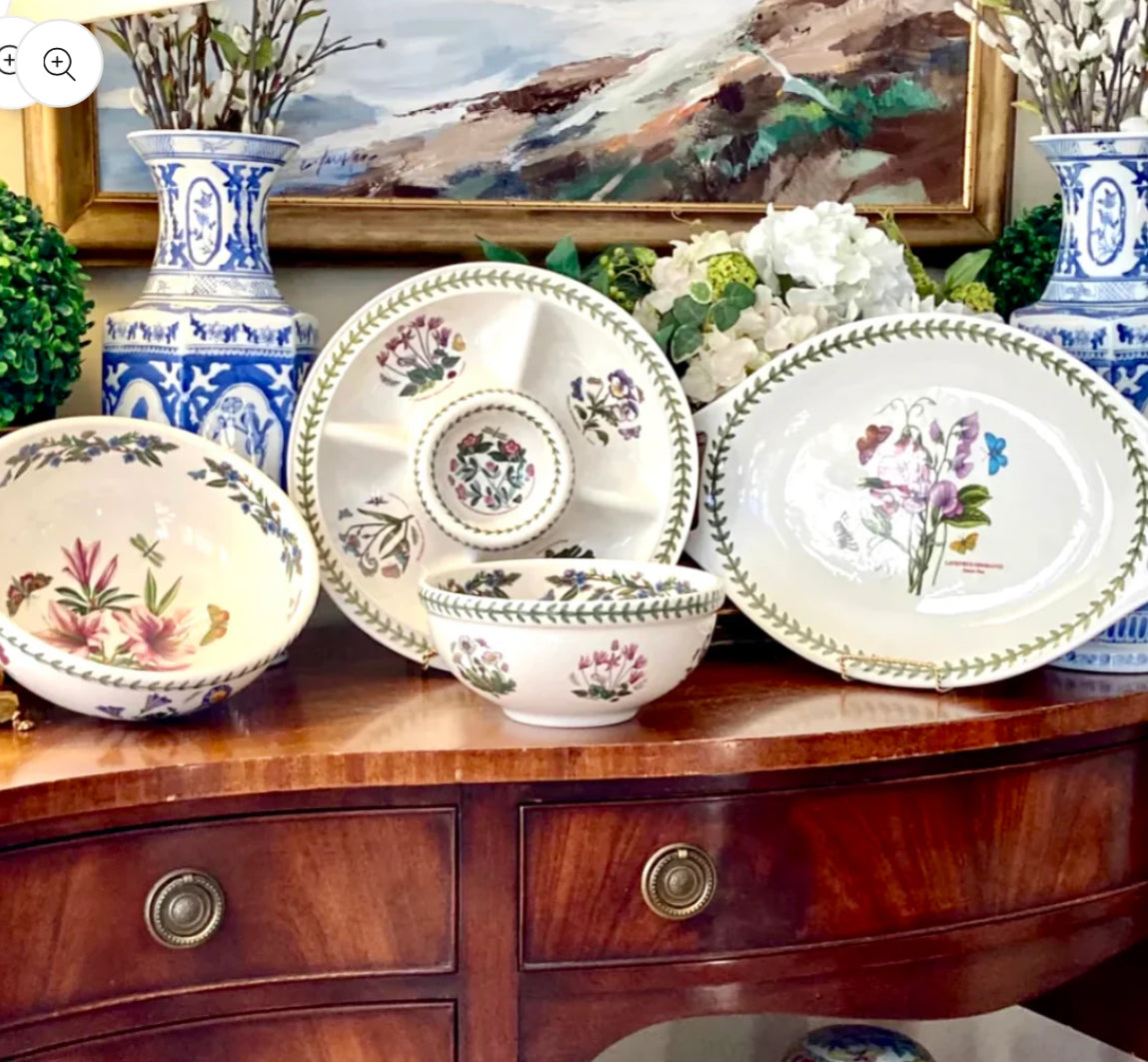 Set of 4 designer PORTMEIRION of England large serving pieces