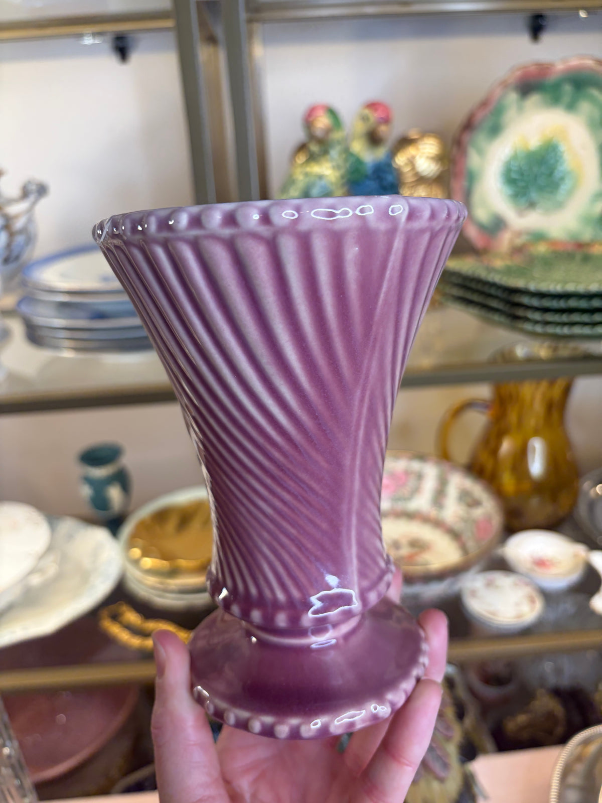McCoy swirl pottery vase!