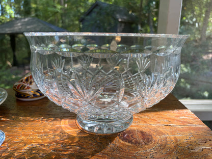 Stunning Waterford crystal Killarney centerpiece footed bowl!