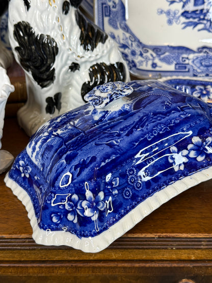 Antique Copeland Spode’s Tower Blue Transferware Covered Tureen | England c. 1895–1910 | DA4383