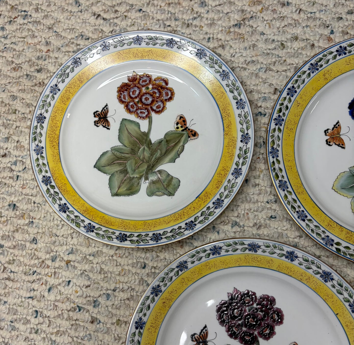 Beautiful butterflies and florals set of decorative plates! Instant plate wall!