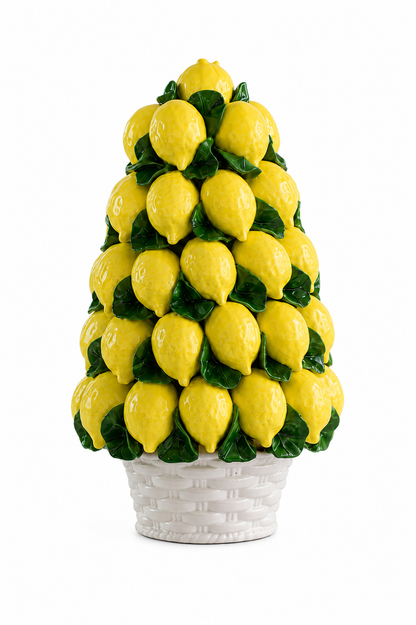 Authentic Italian Ceramic Lemon Topiary, Handcrafted in Italy