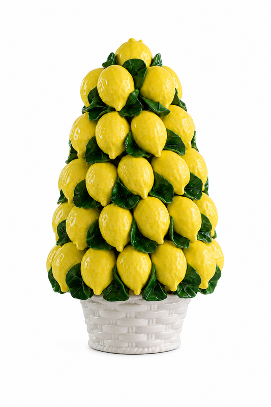 Authentic Italian Ceramic Lemon Topiary, Handcrafted in Italy