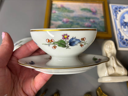 Sweetest Richard Ginori Italian condiment serving piece with matching spoon!