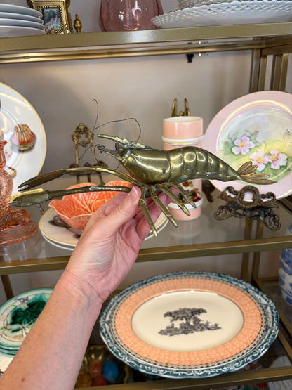 Vintage brass lobster!