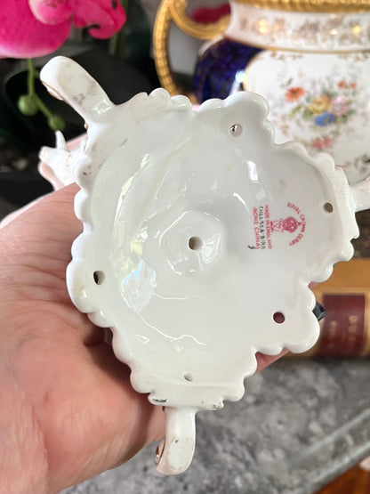 Live 08/04 Royal Crown Derby Chelsea Bird Figurine | Hand Painted Porcelain | Pink Bird | England Mark Dates 1954-1965