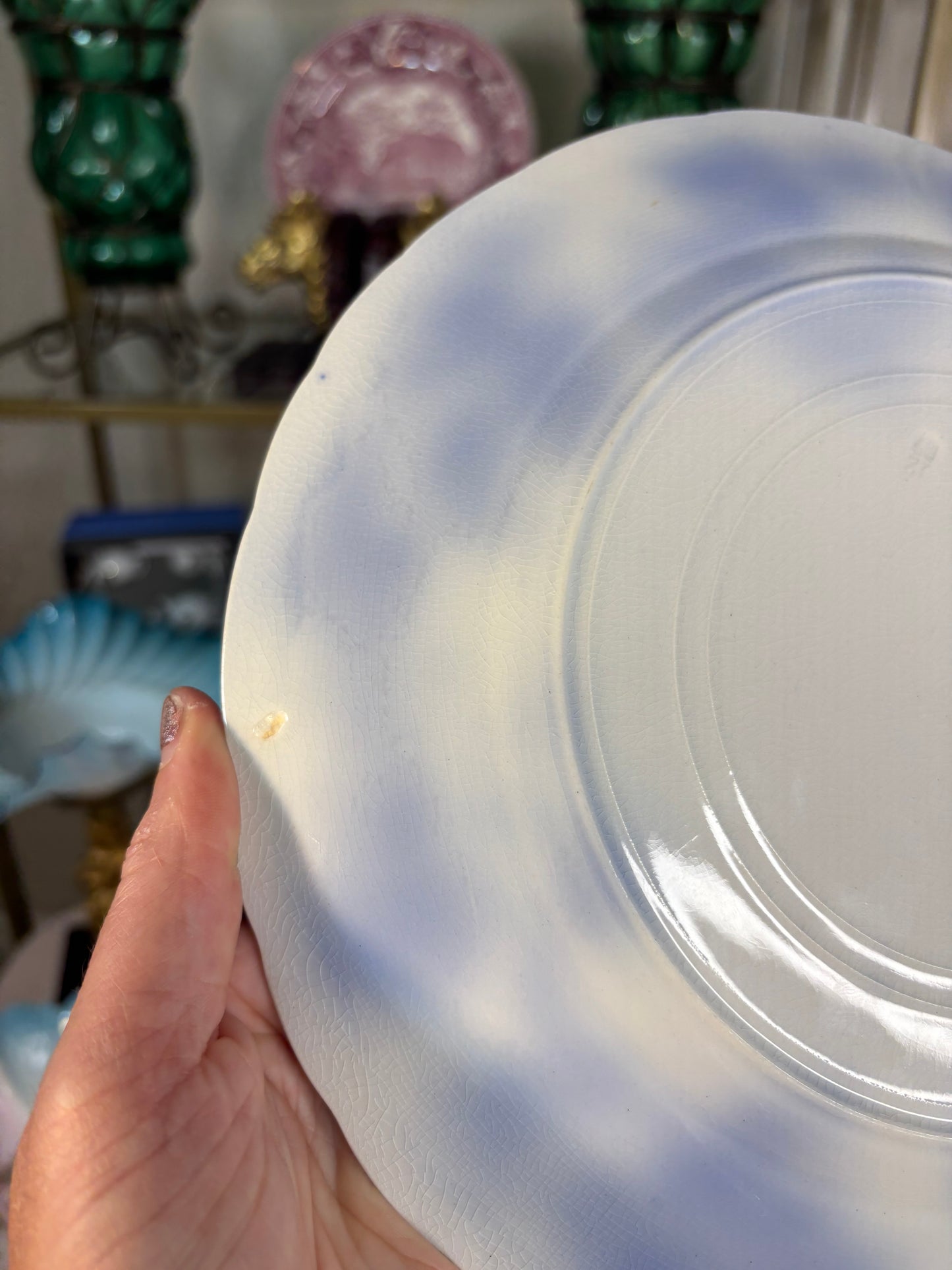 Lovely flow blue plate!