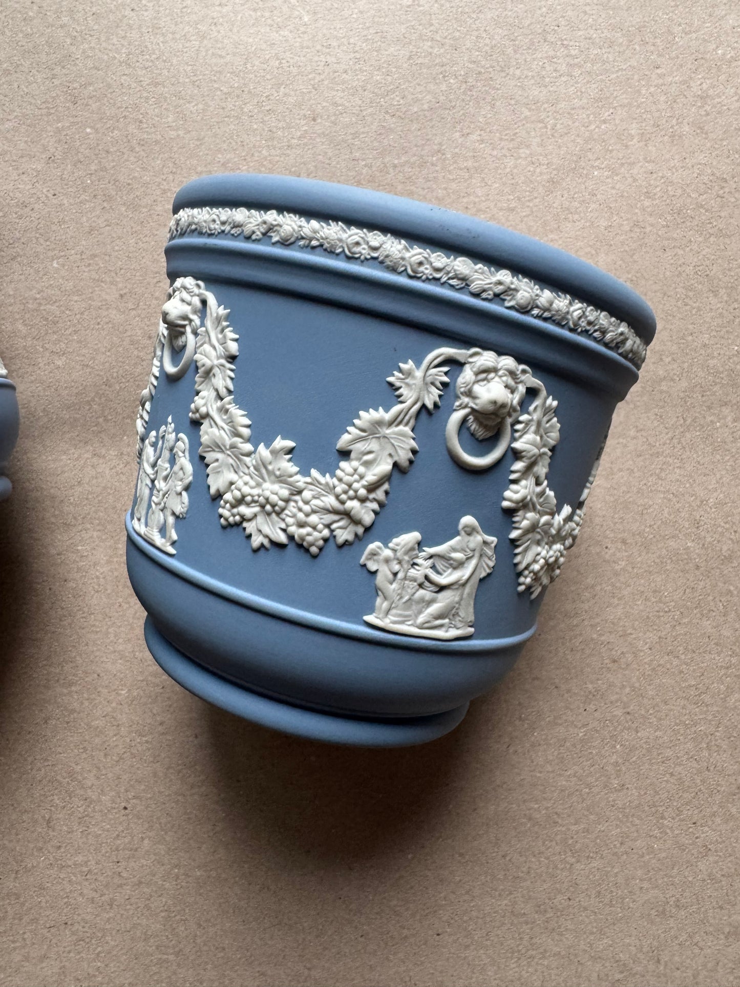 Light blue Wedgewood planter