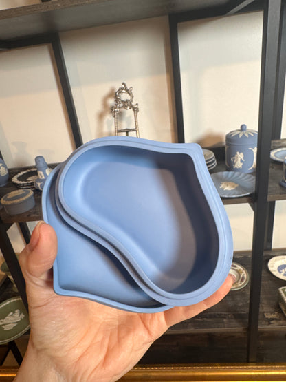 Wedgwood heart shape trinket box blue and white