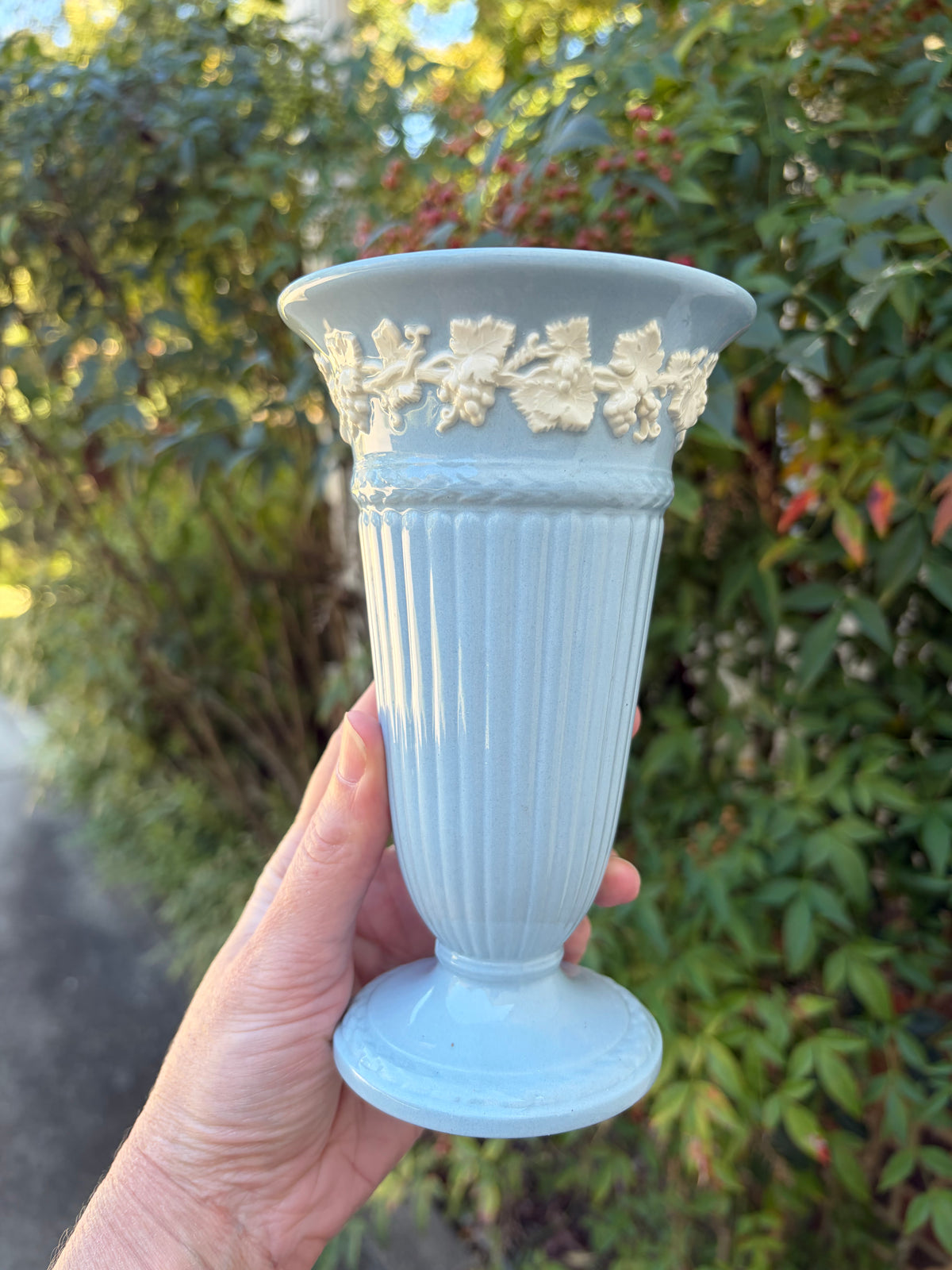 Lovely Wedgwood Queen’s Ware vase!