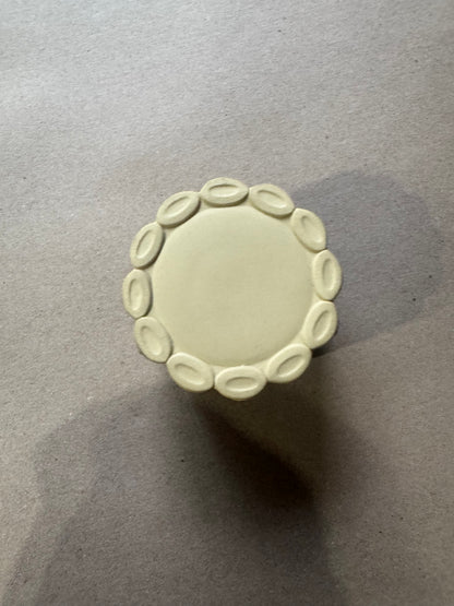 Primrose terracotta Wedgwood bamboo lidded box 2.5”