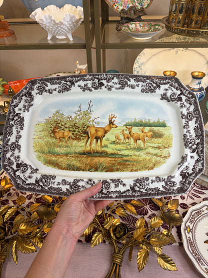Gorgeous Spode Woodlands deer platter!