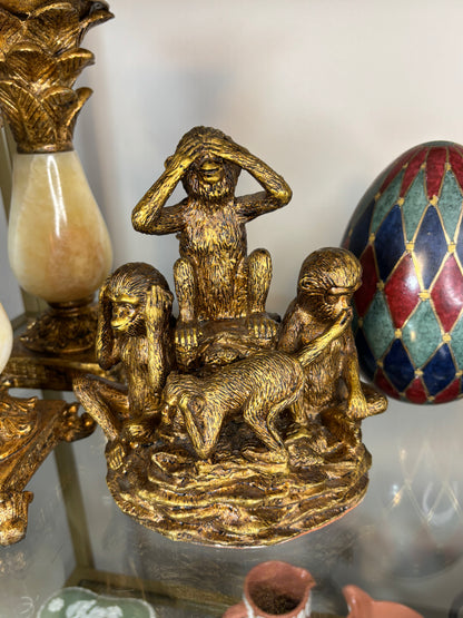 Sweetest Four Wise Monkeys bookend!