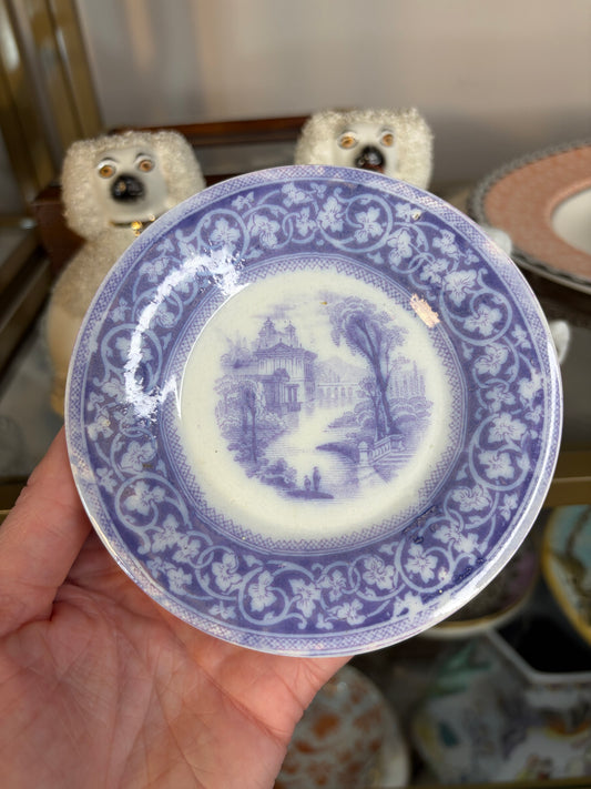 Lovely purple transferware small plate!