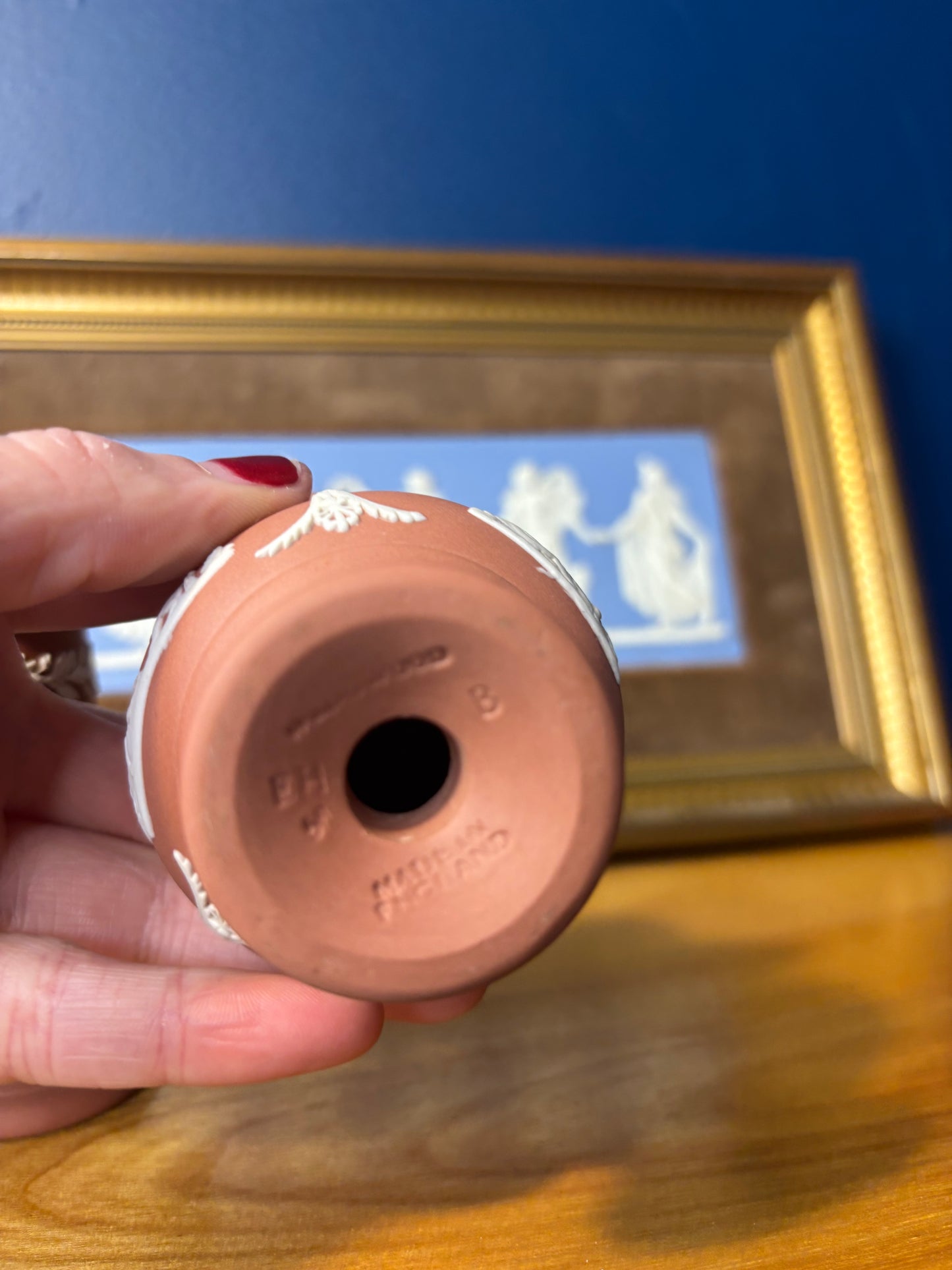 Wedgwood Jasperware terracotta salt and pepper set!