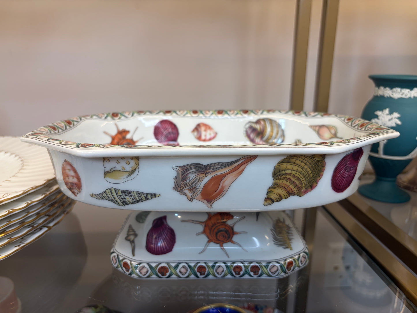 Gorgeous shell pedestal compote!