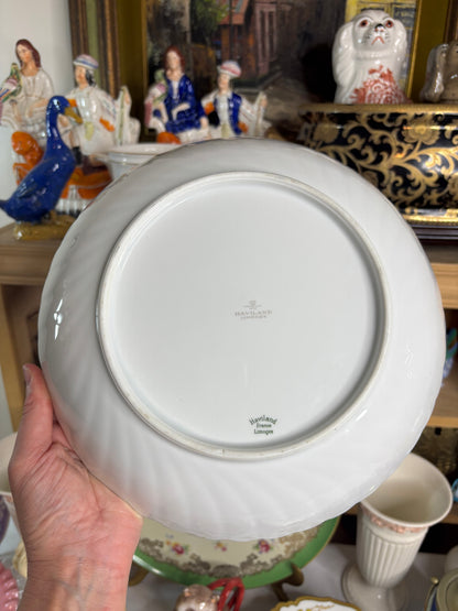 Beautiful Haviland Limoges scalloped floral shallow bowl!