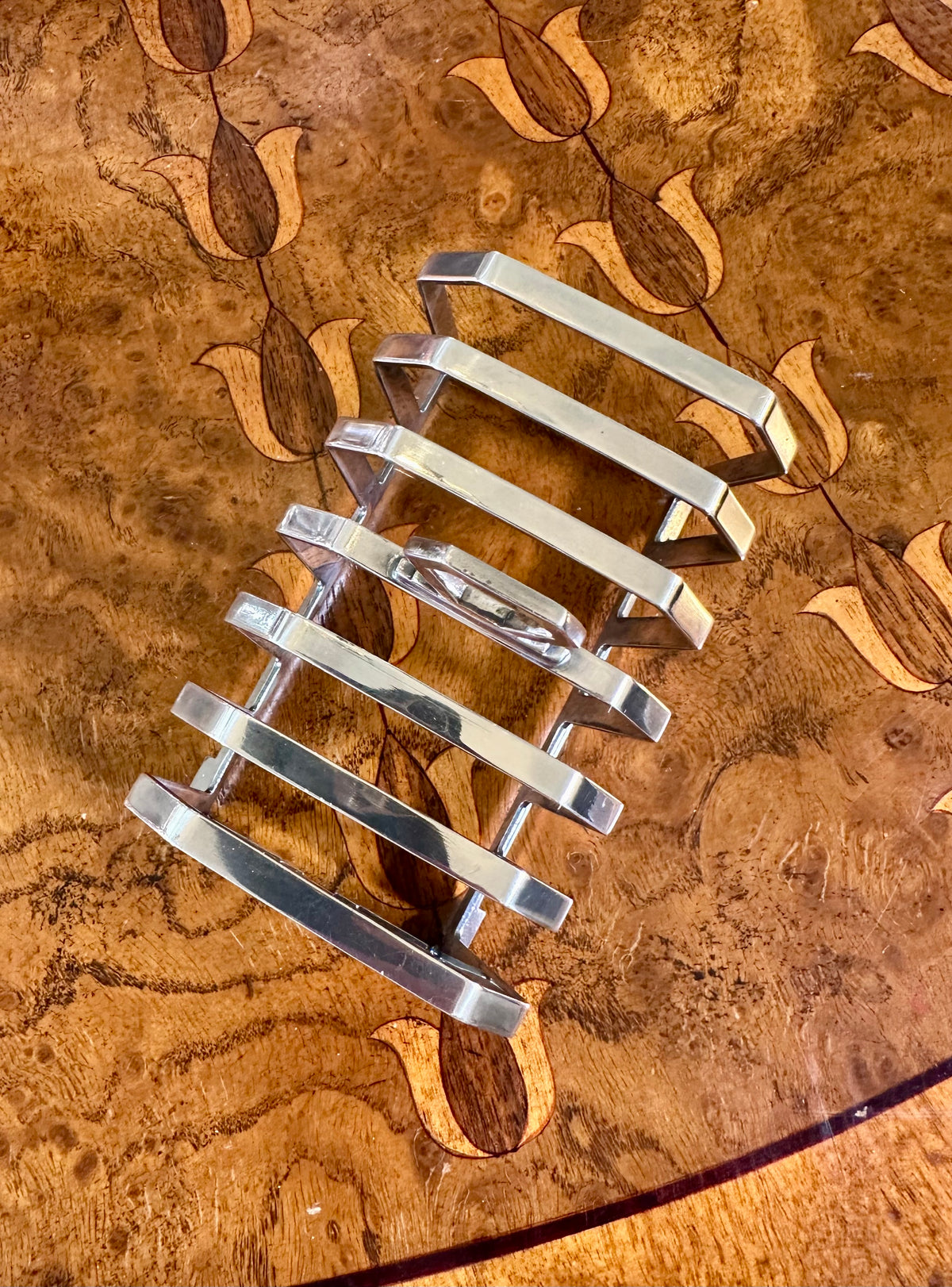 Antique Mappin & Webb Art Deco Silver-Plated Toast Rack | England, c. 1920s–1930s