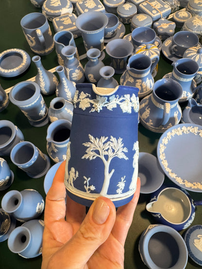 Reserved royal blue antique pitcher 3.75”