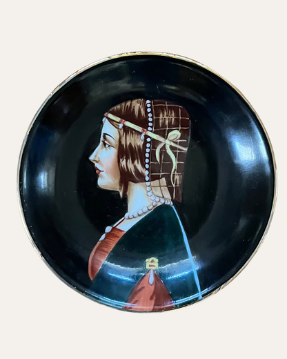Set of Eight Richard Ginori Hand-Painted Italian Portrait Mini Plates | Historical Figures