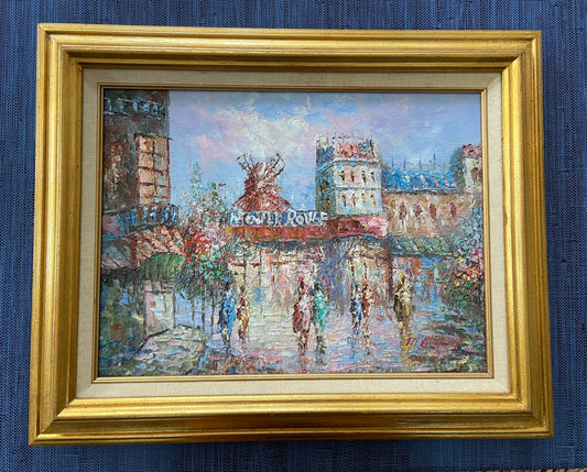 Vintage French Impressionist Oil Painting
