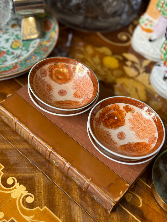 RESERVED: chrysanthamum orange dishes