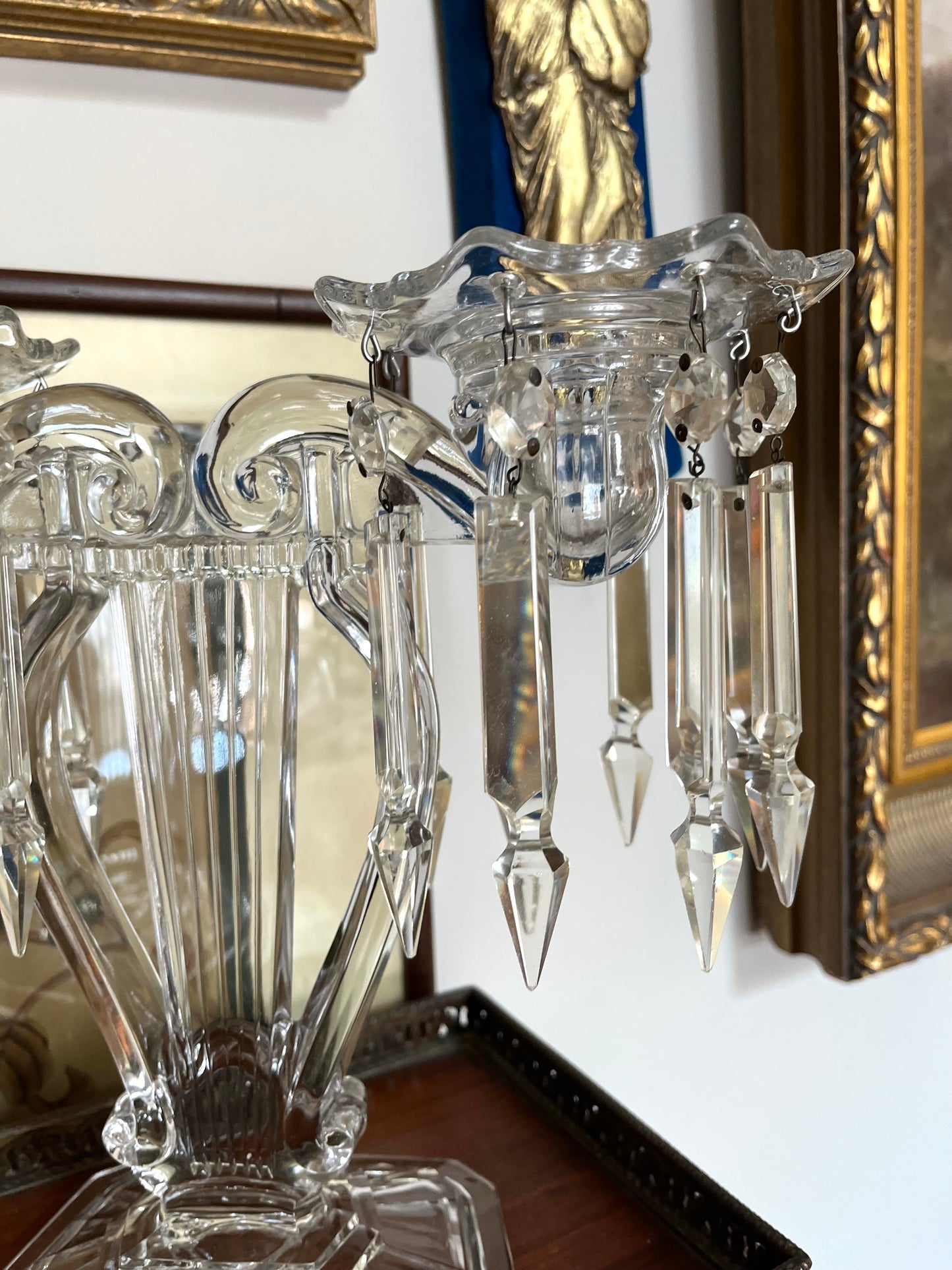 Extraordinary Cambridge Musical Lyre Shaped 2 Arm Candelabrum