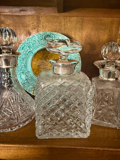 Stunning Early 1900’s Sterling Collar Decanter from the NY Estate of Actress Lisa Burns