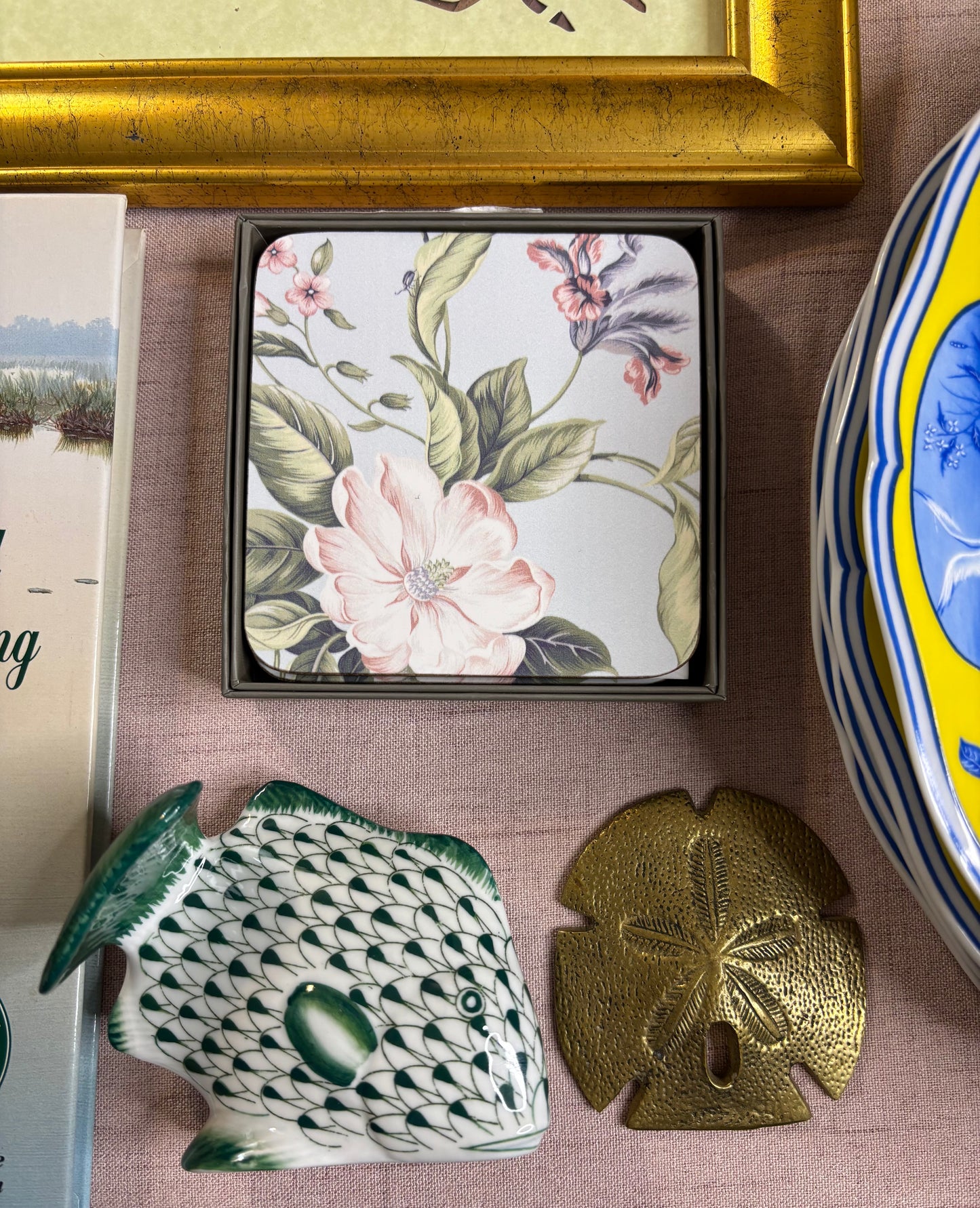 Reserved! Brass sand dollar and Andrea by Sadek fish!