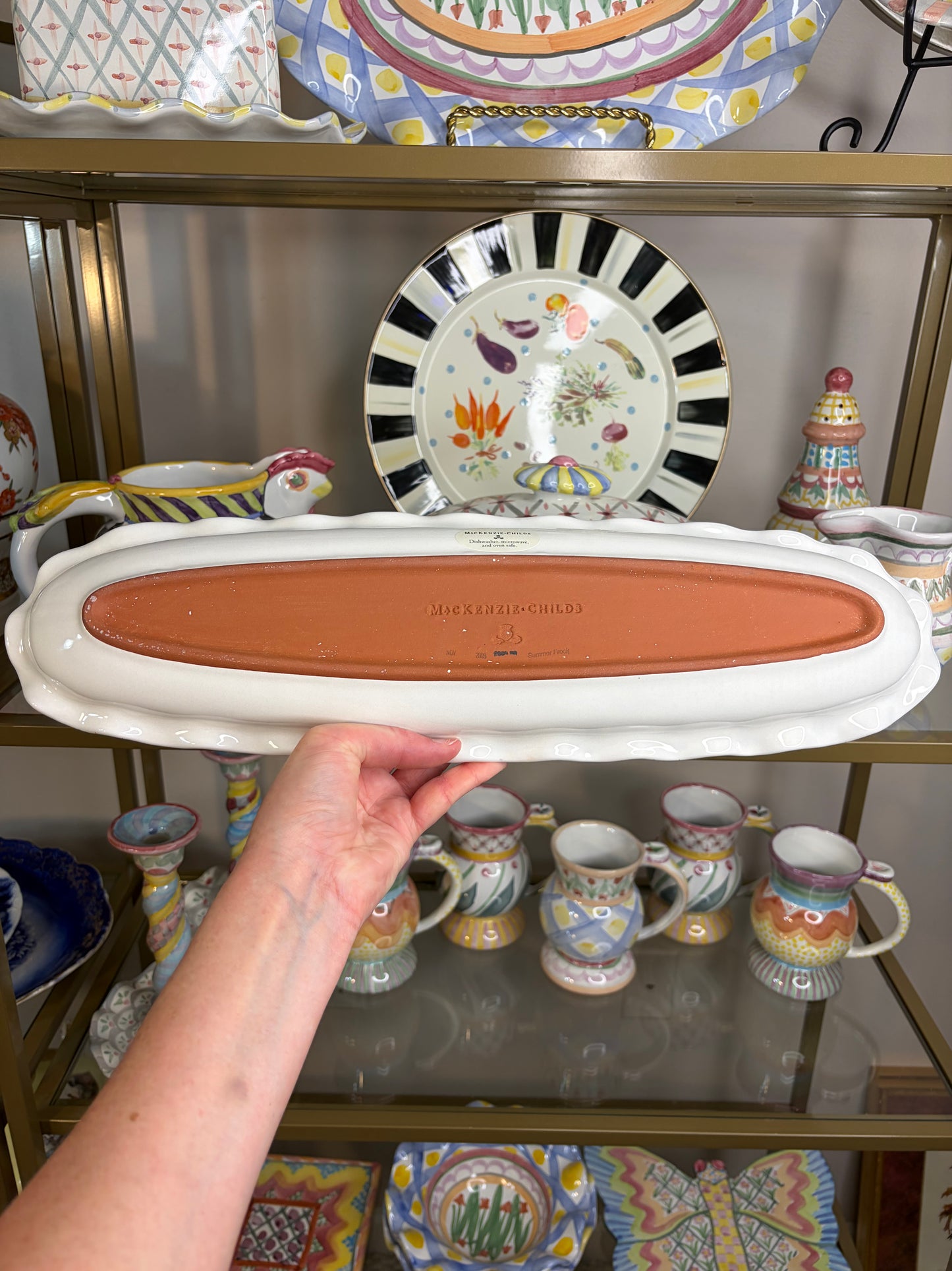 Mackenzie-Childs Summer Frock 18” Hors d’Oeyvre tray!