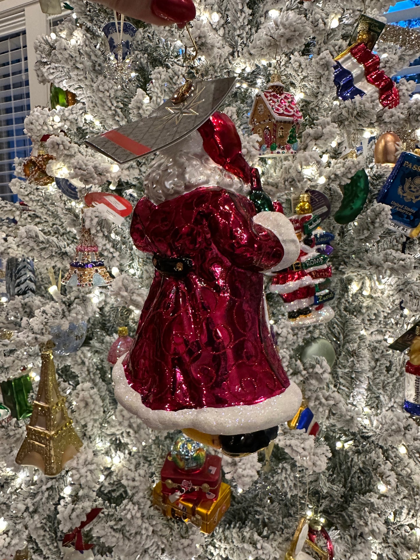 Christopher Radko “Merlot Merriment” Santa Glass Christmas Ornament | Retired 2010 | Poland
