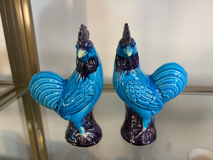 Beautiful export roosters pair! As is!